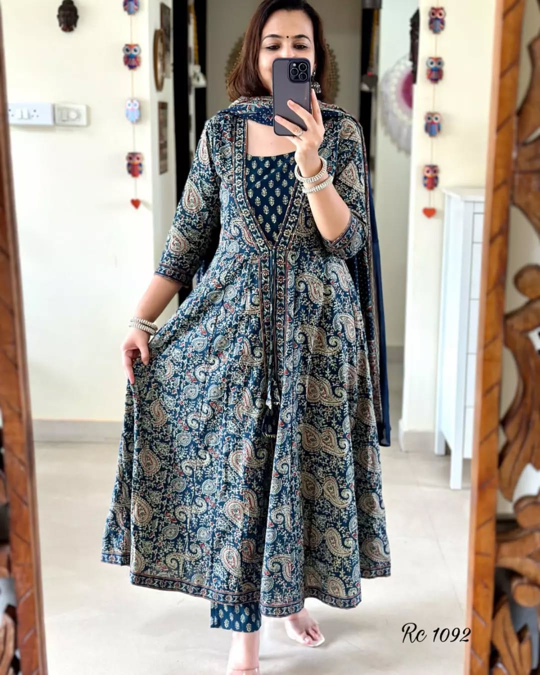 Pramukh Fab Blue Kurta Set With Designer Pent With Block Print Dupatta Kurta Set - Distacart