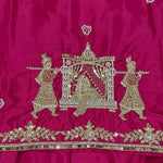 Thumbnail for Pramukh Fab Rani Pink Color Creep Silk Kurta Lehenga Set