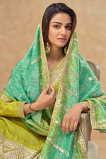 Thumbnail for Pramukh Fab Olive Color Cosmos Silk Kurta Set
