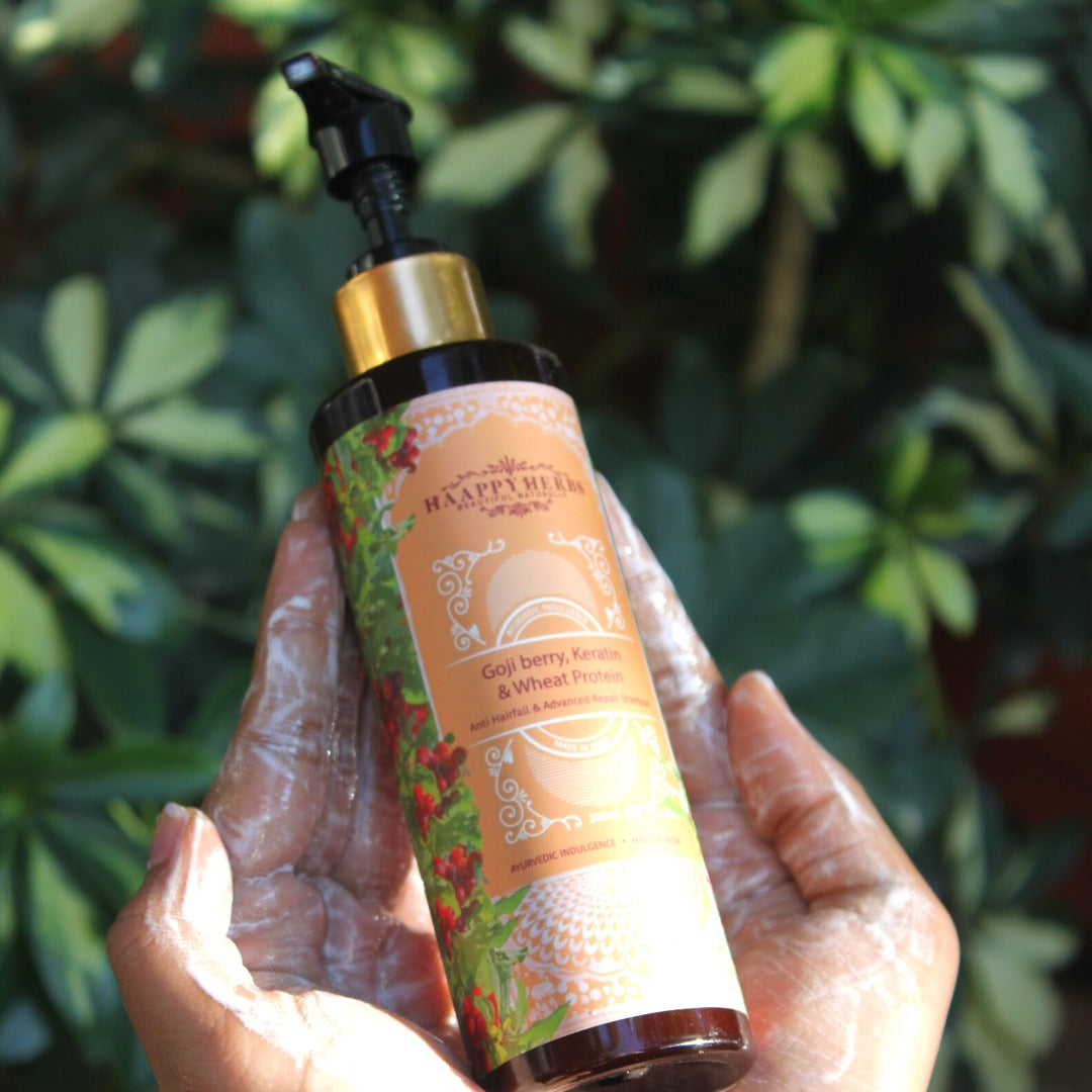 Haappyherbs Goji Berry, Keratin & Wheat Protein Shampoo
