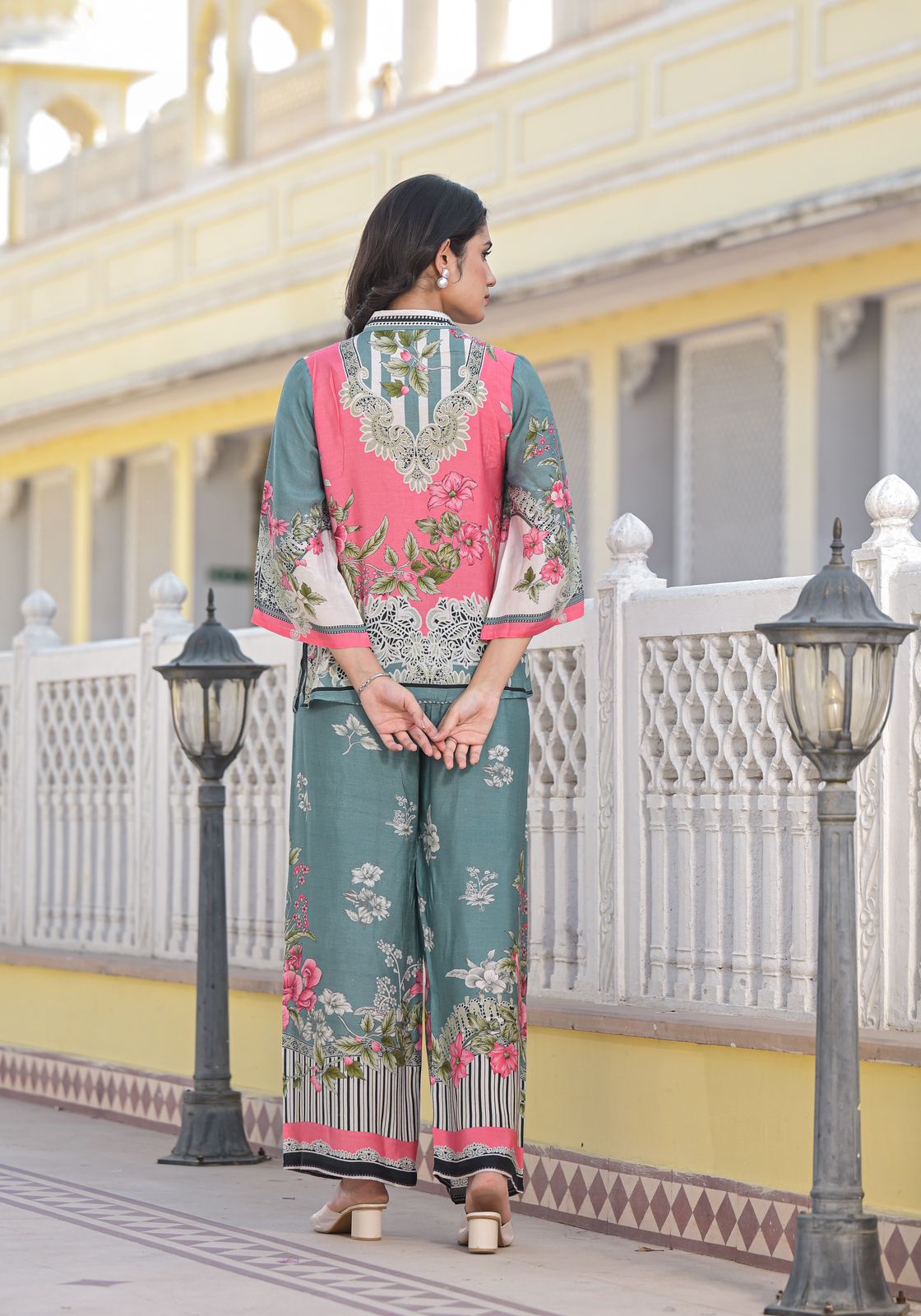 Printed Pure Muslin Co-Ords Set Luxury Premium, Multicolor - Hiral Fashion - Distacart
