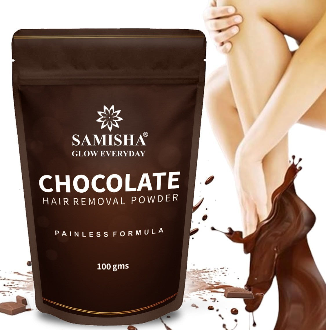 Samisha Chocolate Bikini Hair Removal Powder - Distacart