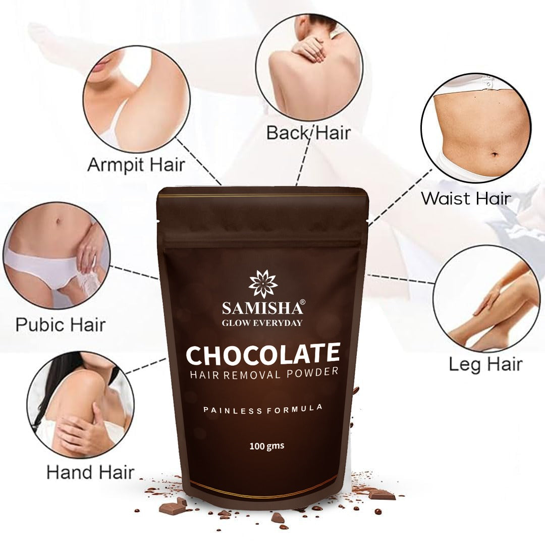 Samisha Chocolate Bikini Hair Removal Powder - Distacart