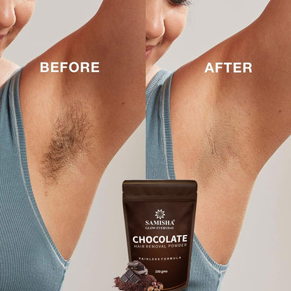 Samisha Chocolate Bikini Hair Removal Powder - Distacart