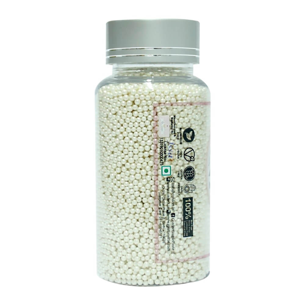 white disco balls sprinkles 2 mm 120g