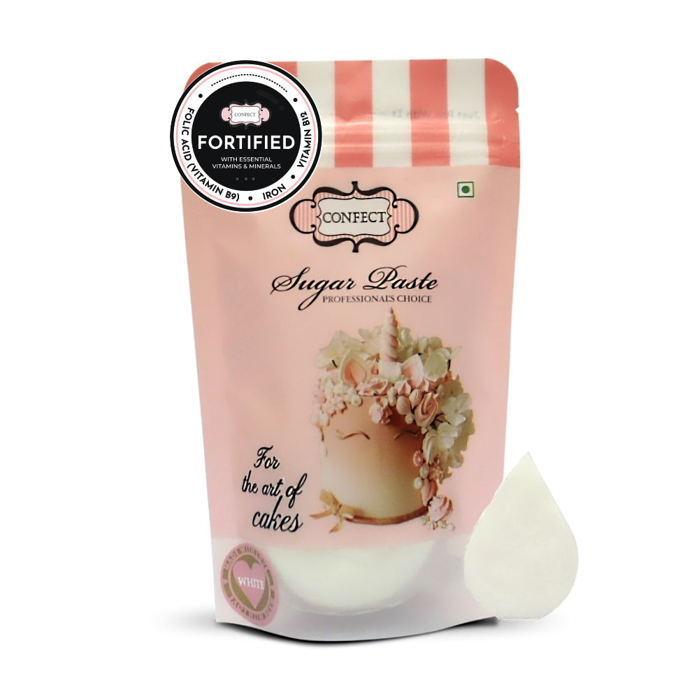 confect white nutritional sugarpaste 250 gms