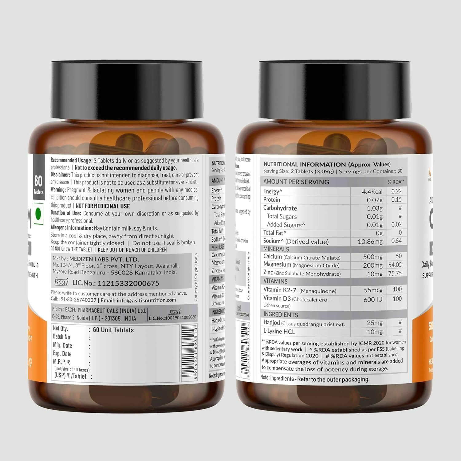 As-It-Is Atom Advance Calcium With Hadjod Ext Veg Tablets