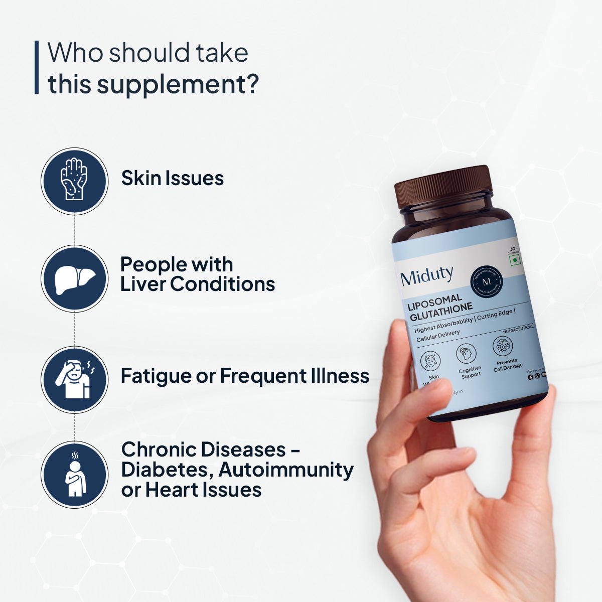 Miduty by Palak Notes Liposomal Glutathione Capsules - Distacart