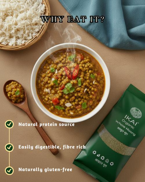 IKAI Organic Whole Moong (Green Gram)