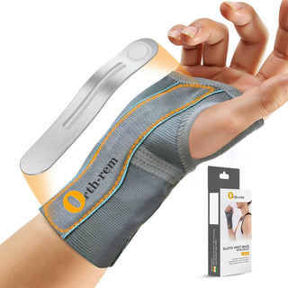 Orth-rem Elastic Wrist Support Brace For Right Hand with Removable Aluminum Splint