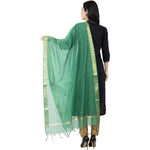 Thumbnail for A R SILK VNS Border Buti Fancy Dupatta Green Color Dupatta or Chunni