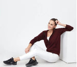 Thumbnail for PAVONINE Wine Color Casual Winter Wear Hoodie Sweatshirt For Girls - Distacart