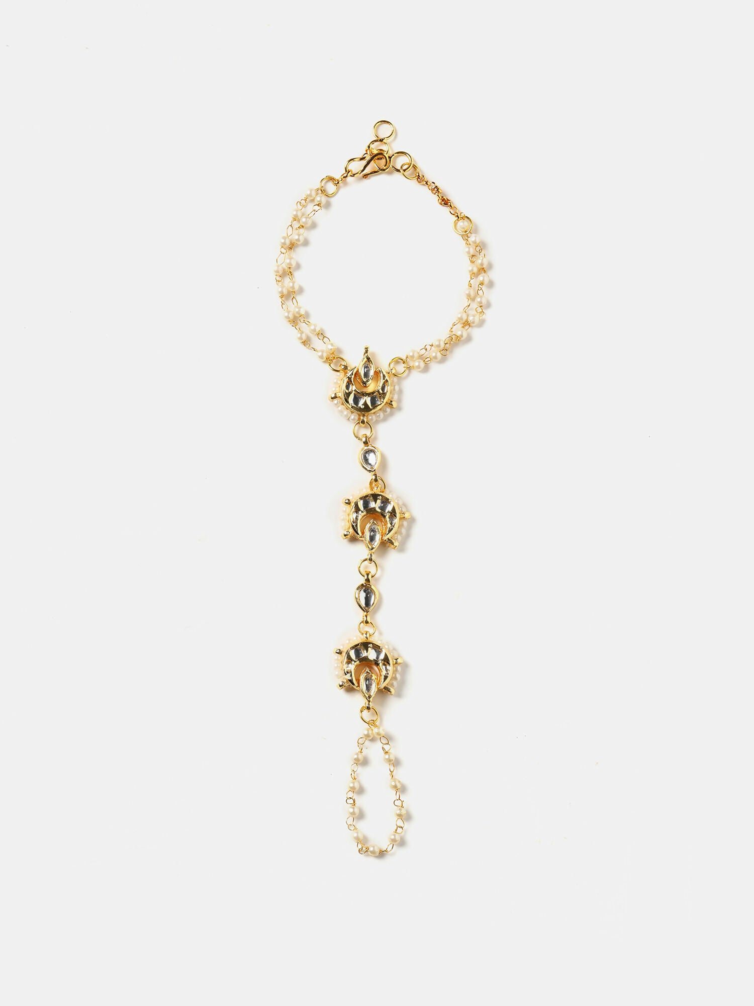 Ruby Raang Moon Pearl Hand Chain - Distacart