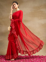 Thumbnail for kasee Poly Chiffon Saree - Distacart
