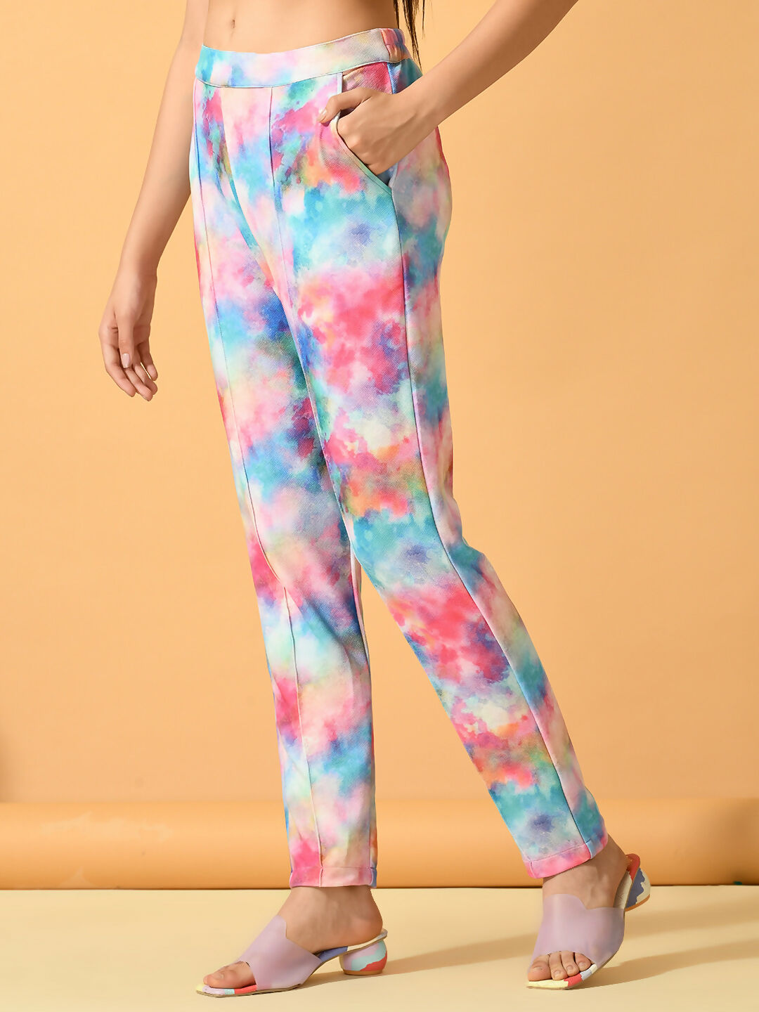 Myshka Women's Multi Slim Fit Party Trouser - Distacart