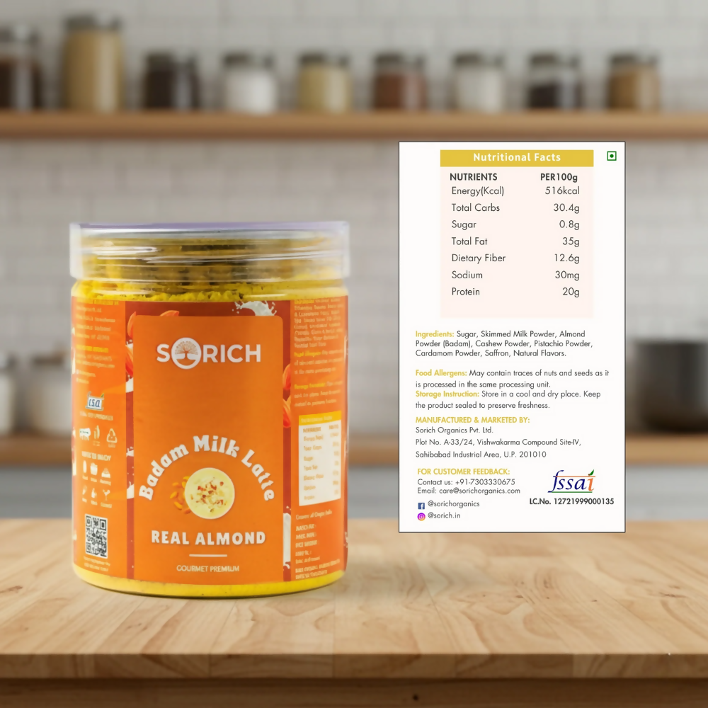 Sorich Organics Badam Milk Latte - Distacart