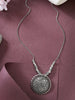 NVR Women's Silver-Toned Circular Shape Pendant with Chain - Distacart