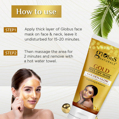 Globus Naturals Gold Peel Off Mask - Distacart