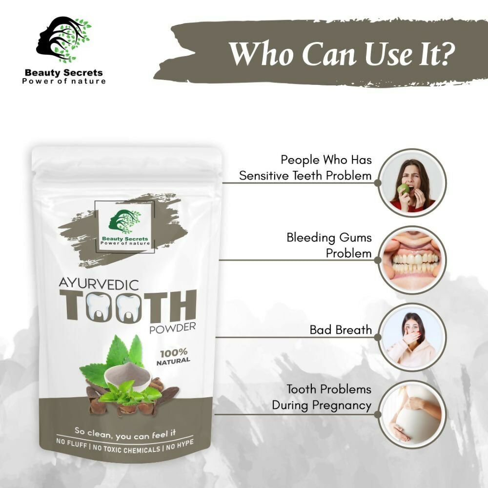 Beauty Secrets Ayurvedic Tooth Powder - Distacart