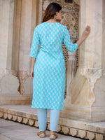 Thumbnail for Yufta Women Floral Embroidered Regular Thread Work Kurta with Trousers & Dupatta - Distacart
