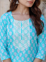 Thumbnail for Yufta Women Floral Embroidered Regular Thread Work Kurta with Trousers & Dupatta - Distacart