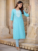 Thumbnail for Yufta Women Floral Embroidered Regular Thread Work Kurta with Trousers & Dupatta - Distacart