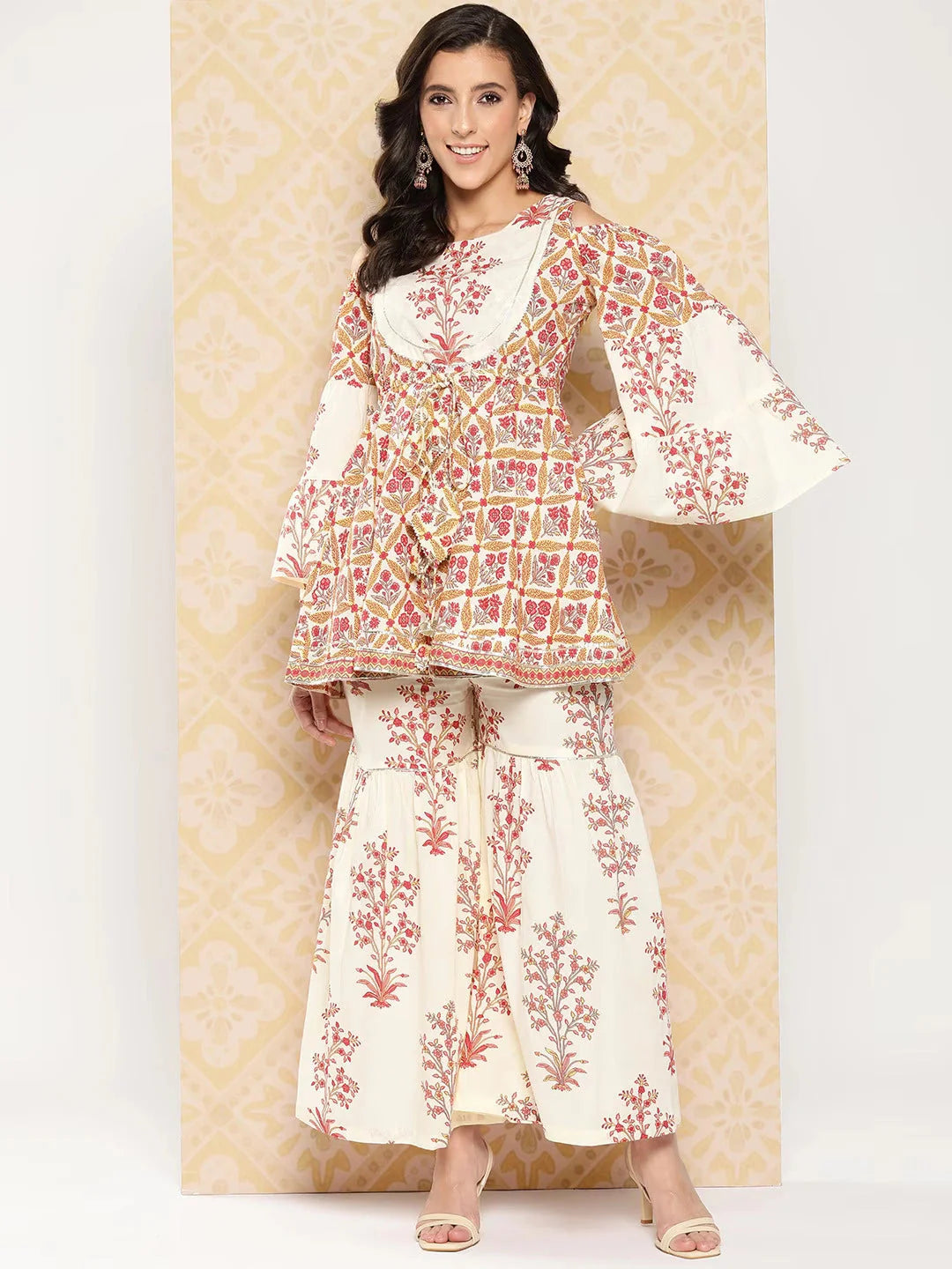 Yufta Women Printed Pure Cotton Ethnic Co-Ords - Distacart