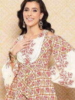 Thumbnail for Yufta Women Printed Pure Cotton Ethnic Co-Ords - Distacart