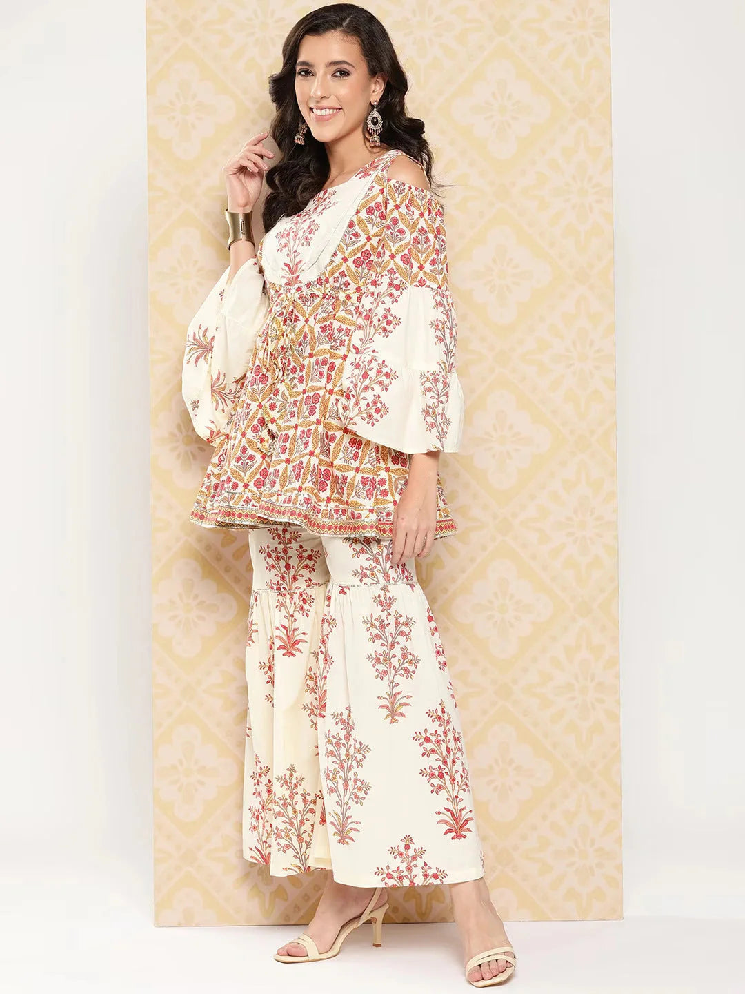 Yufta Women Printed Pure Cotton Ethnic Co-Ords - Distacart