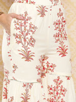 Thumbnail for Yufta Women Printed Pure Cotton Ethnic Co-Ords - Distacart