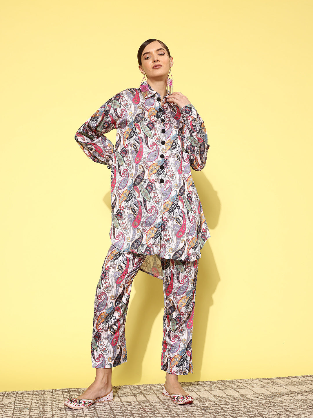 Yufta Women Printed Shirt with Trousers - Distacart