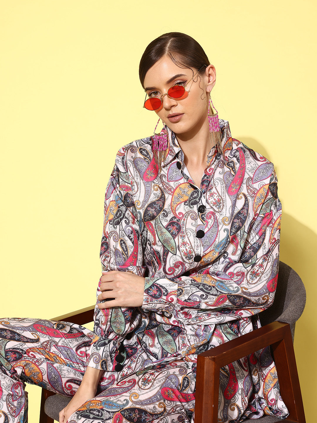 Yufta Women Printed Shirt with Trousers - Distacart