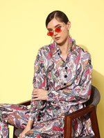 Thumbnail for Yufta Women Printed Shirt with Trousers - Distacart