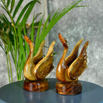 Thumbnail for Sowpeace Pair of Wooden handcarved swan
