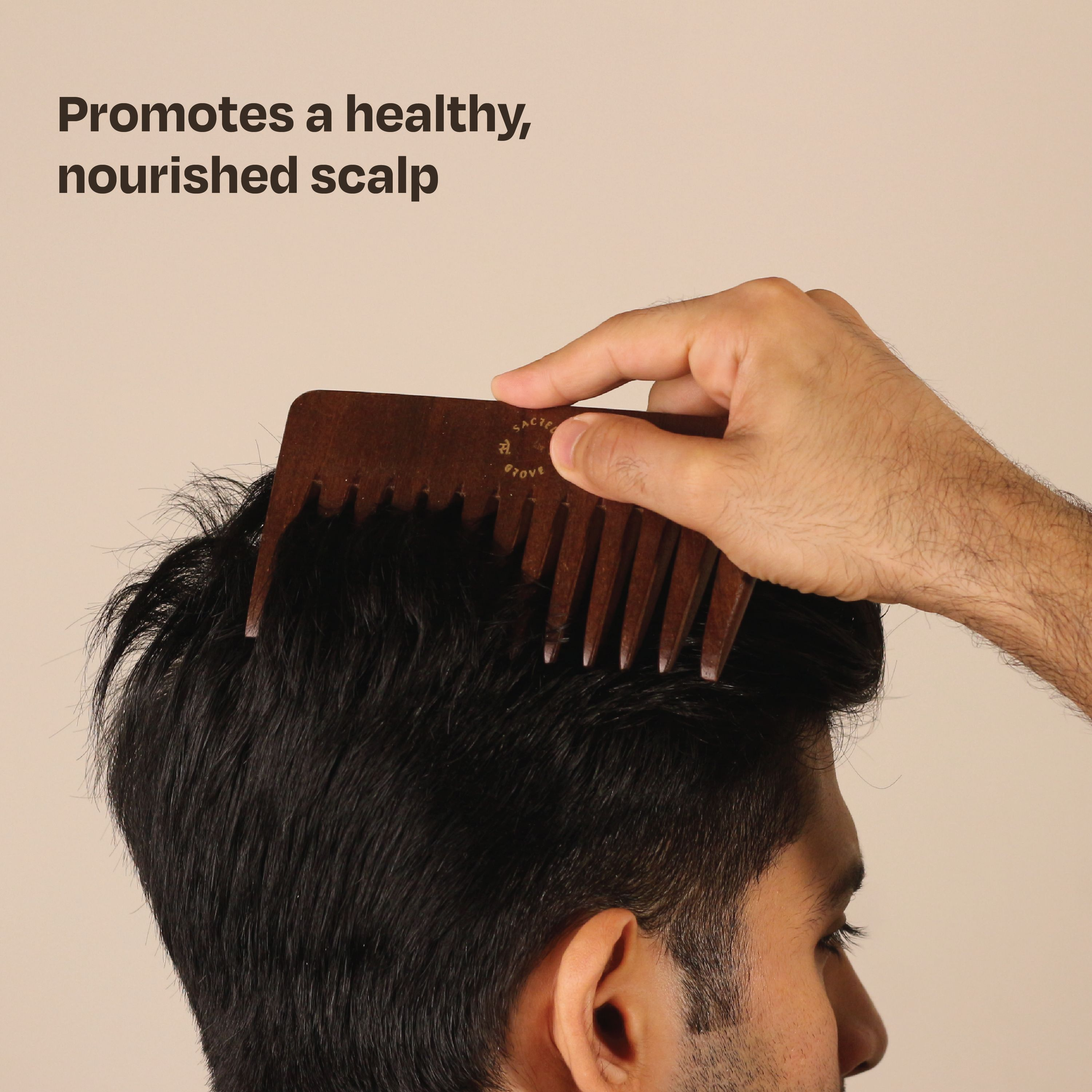 Sacred Grove Wide Tooth & Detangling Teak Wood Comb