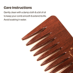 Thumbnail for Sacred Grove Wide Tooth & Detangling Teak Wood Comb