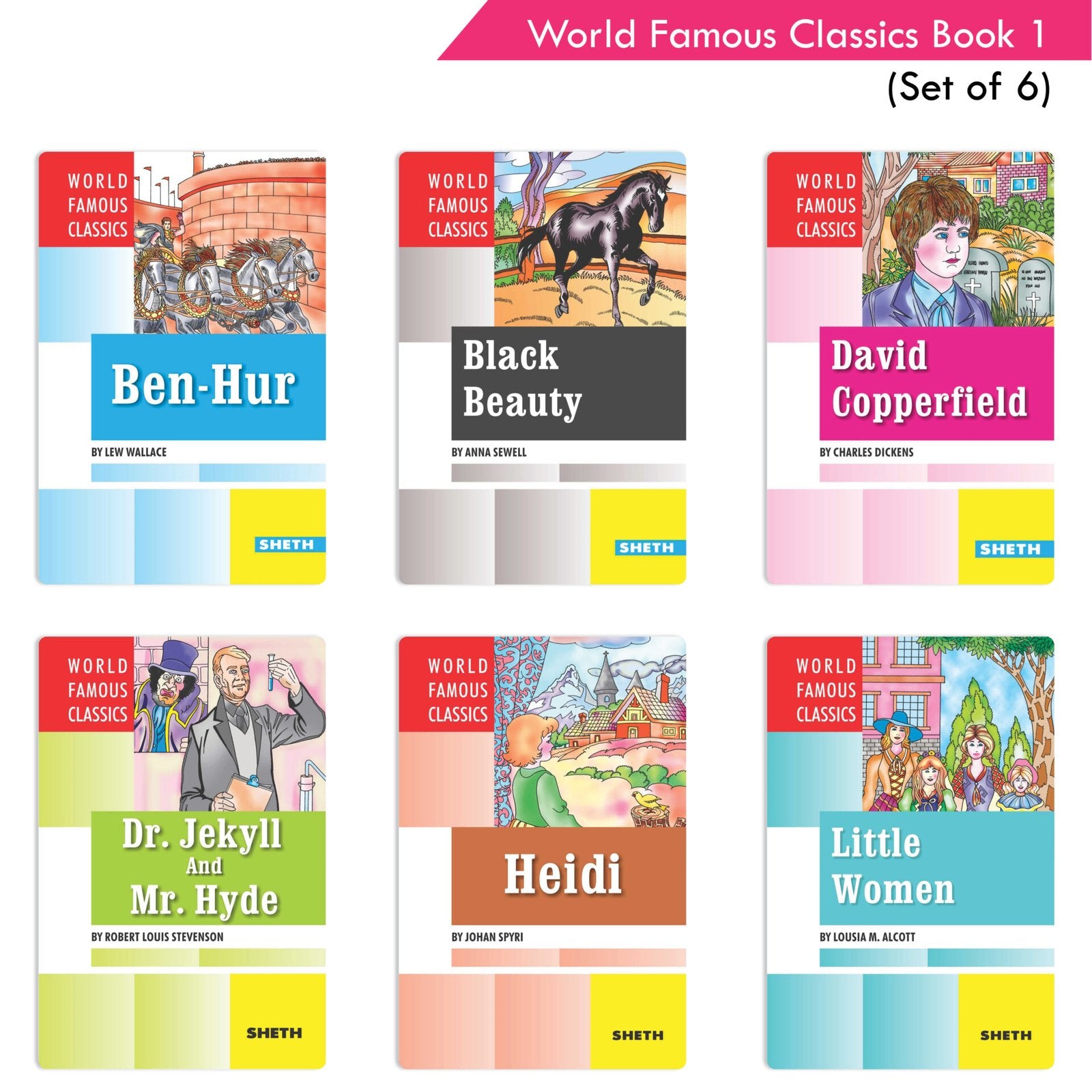 World Famous Classics Book 1 (Set of 6)| Ages 8-15 Year - Distacart