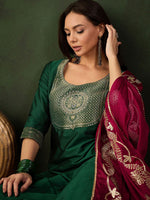 Thumbnail for Sangria Woven Design Kurta & Trouser With Dupatta
