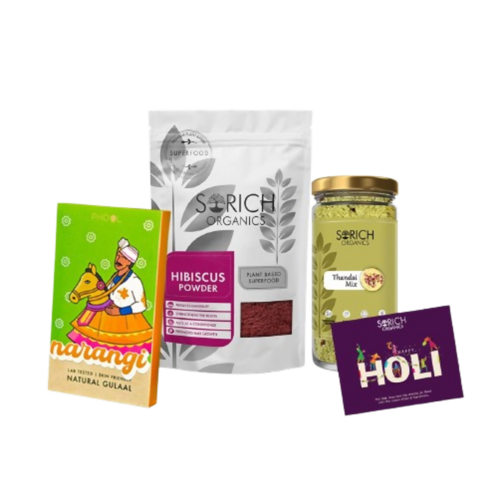 Sorich Organics Hibiscus Powder,Thandai Milk, Phool Gulal & Holi card - Distacart