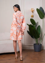 Thumbnail for Juniper Lamora Orange Leaf Breeze Shirt Dress - Distacart