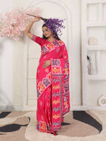 Thumbnail for Astita Silk Blend Pink Saree