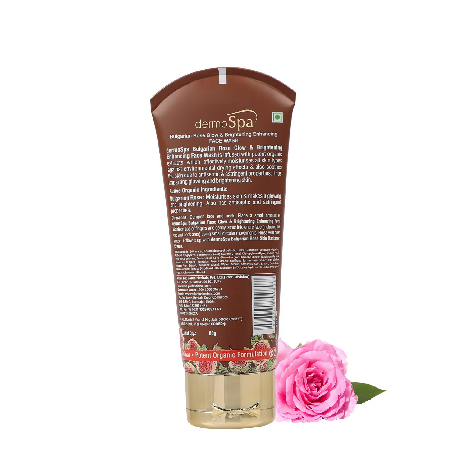 Lotus Professional Dermo Spa Bulgarian Rose Glow and Brightening Enhancing Face Wash - Distacart