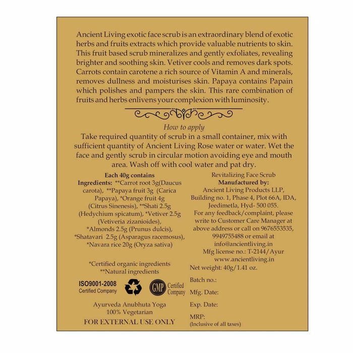 Ancient Living Revitalizing Face Scrub - Distacart