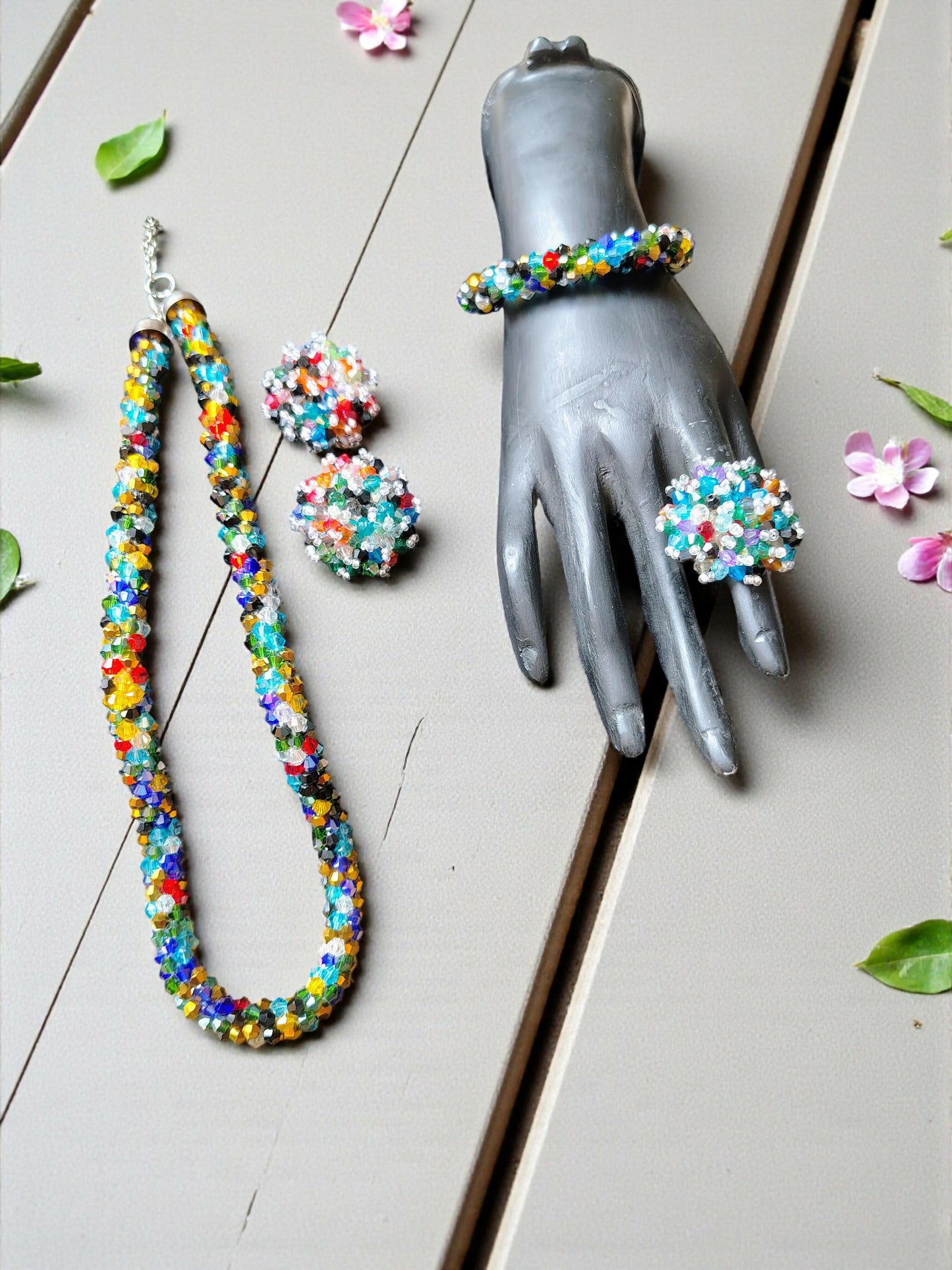 Inhanns Rangshine 4-In-1 Crystal Glam Set - Handmade - Multicolor - Distacart