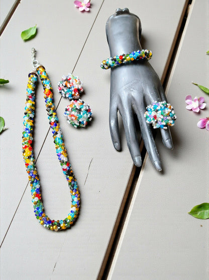 Inhanns Rangshine 4-In-1 Crystal Glam Set - Handmade - Multicolor - Distacart
