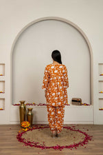 Thumbnail for Joban Fashion Peach Hand Block Print Cotton Kurta Set - Distacart