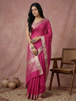 Thumbnail for Shree Shyam Fashion Wine Cotton Saree - Distacart