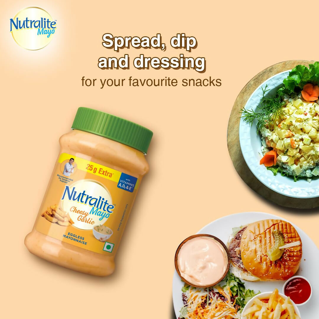Nutralite Mayo Cheesy Garlic|Eggless Mayonnaise - Distacart