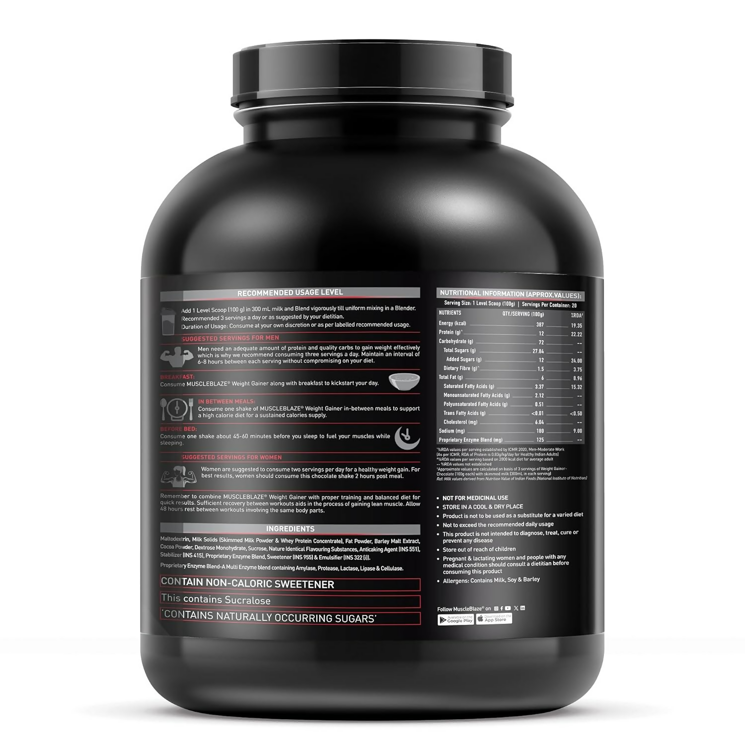MuscleBlaze Weight Gainer With Added Digezyme Powder