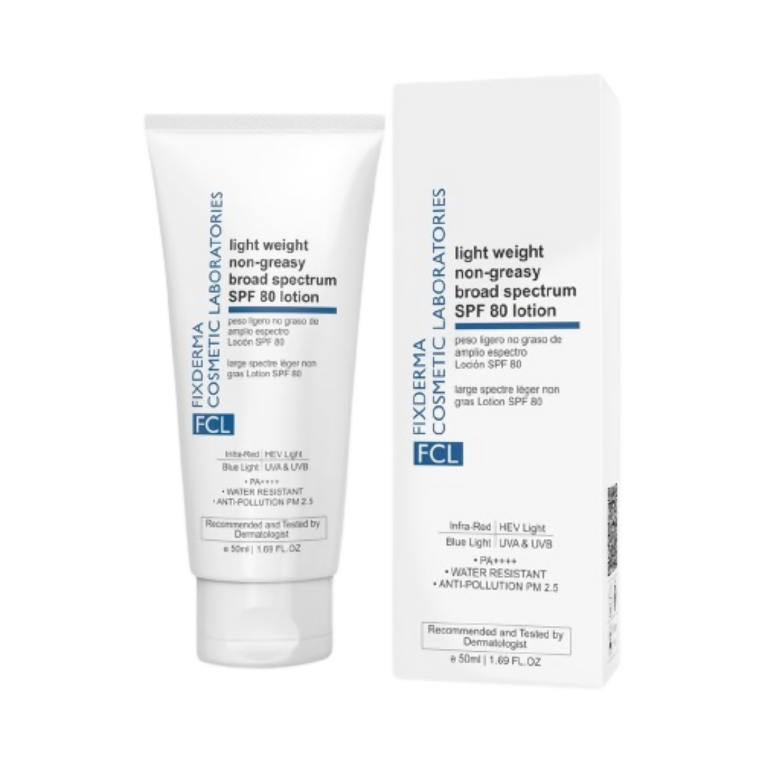 FCL Light Weight Non-Greasy Broad Spectrum SPF 80 Lotion - Distacart